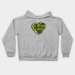 My Heart Is Irish Kids Hoodie